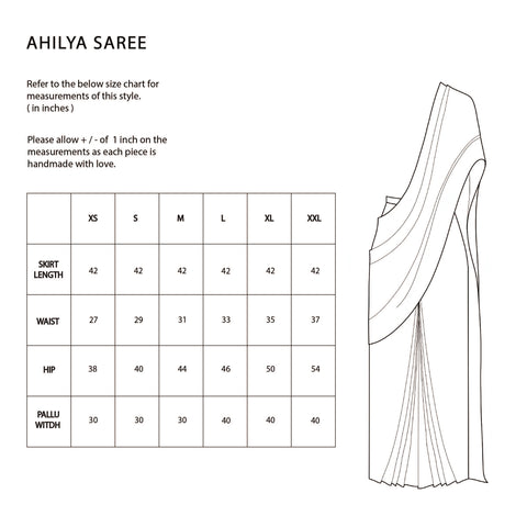 Ahilya Saree - Champagne + Silver Ash