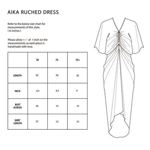 Aika Metallic Rouche Dress - Dark Silver