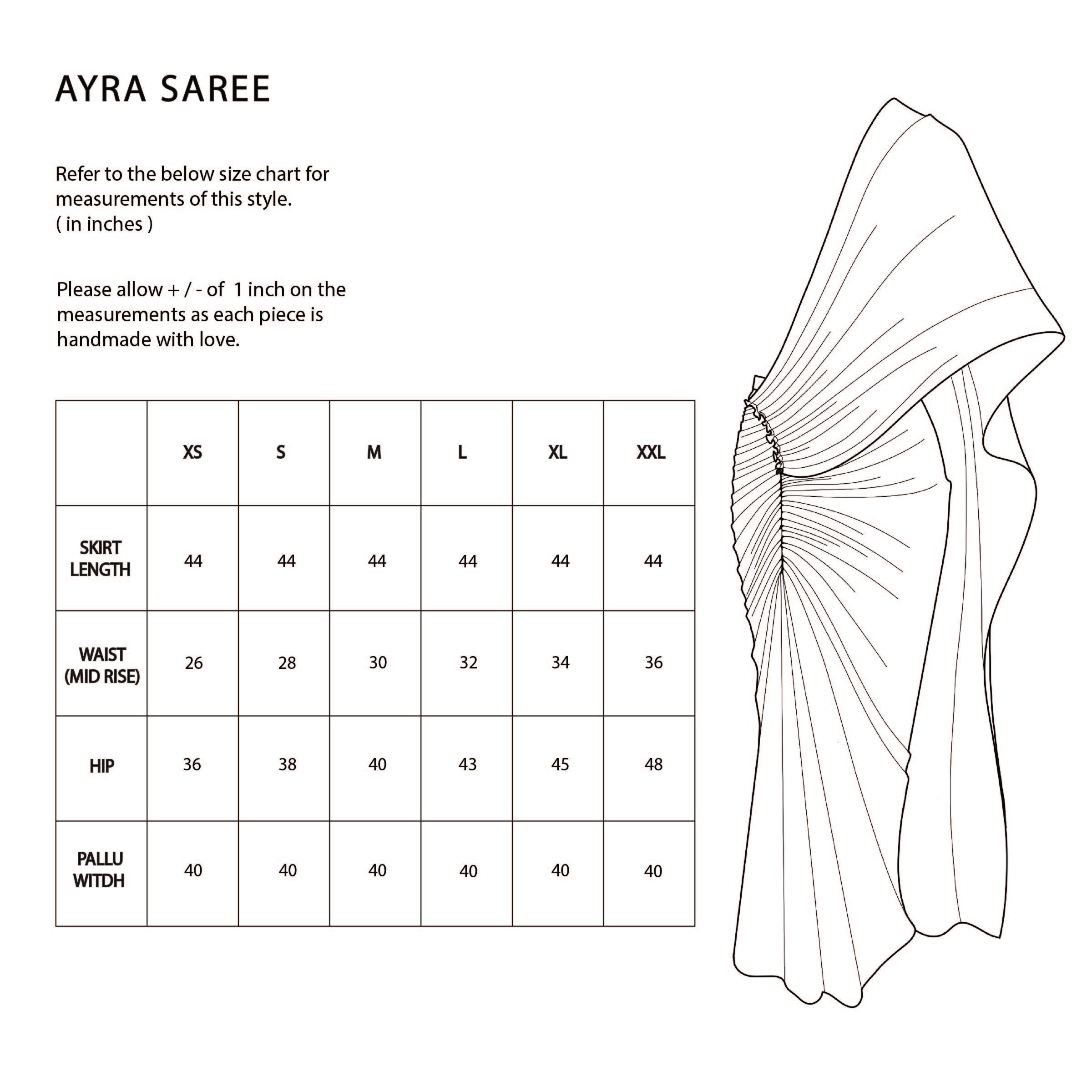 Ayra Saree - Micropleated Black