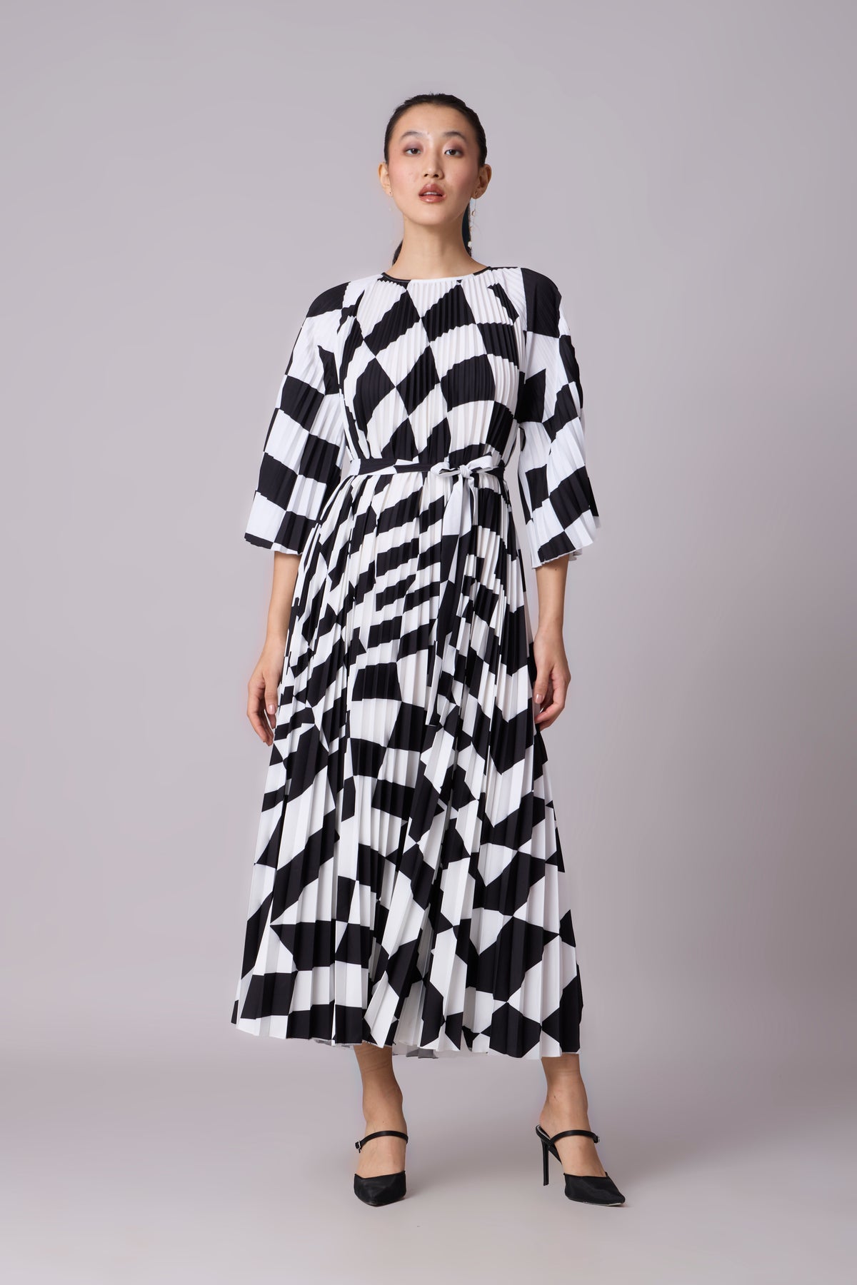 Ariel Maxi Dress - Black & White