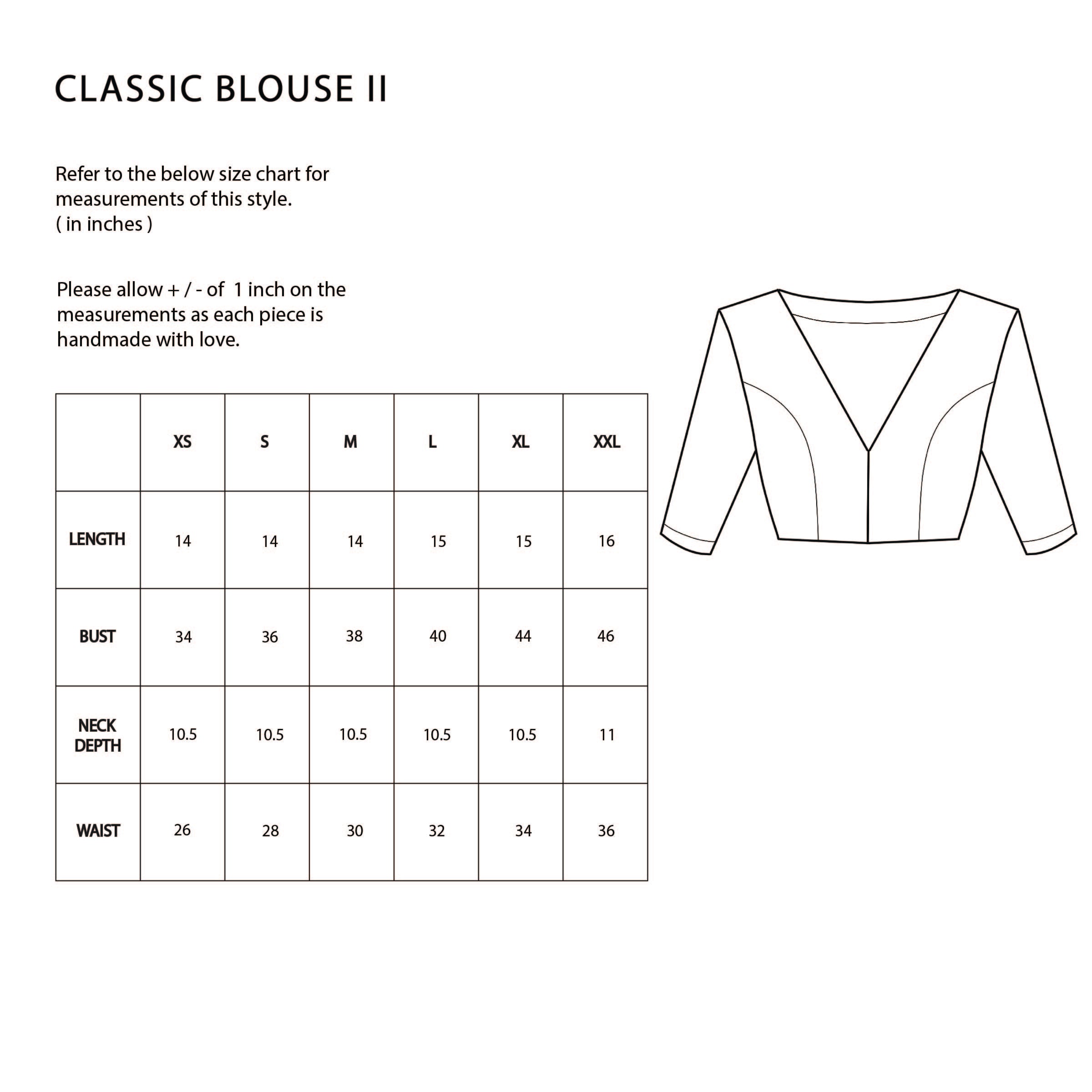 Classic Saree Blouse II - Metallic Lilac