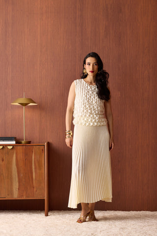 Amber Satin Set - Ivory