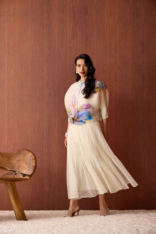 Iris Floral Top - Cream