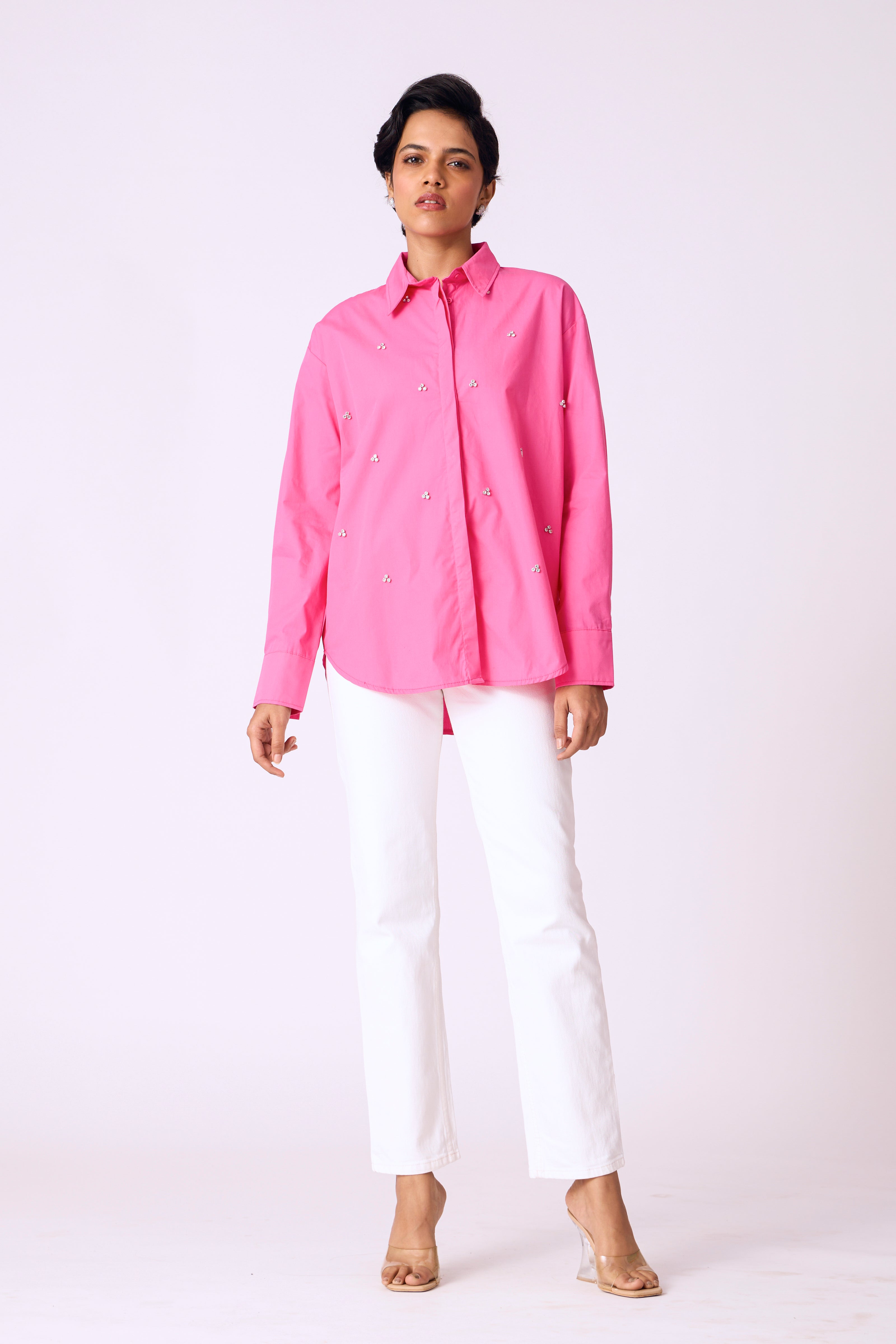 Classic Studded Shirt - Pink