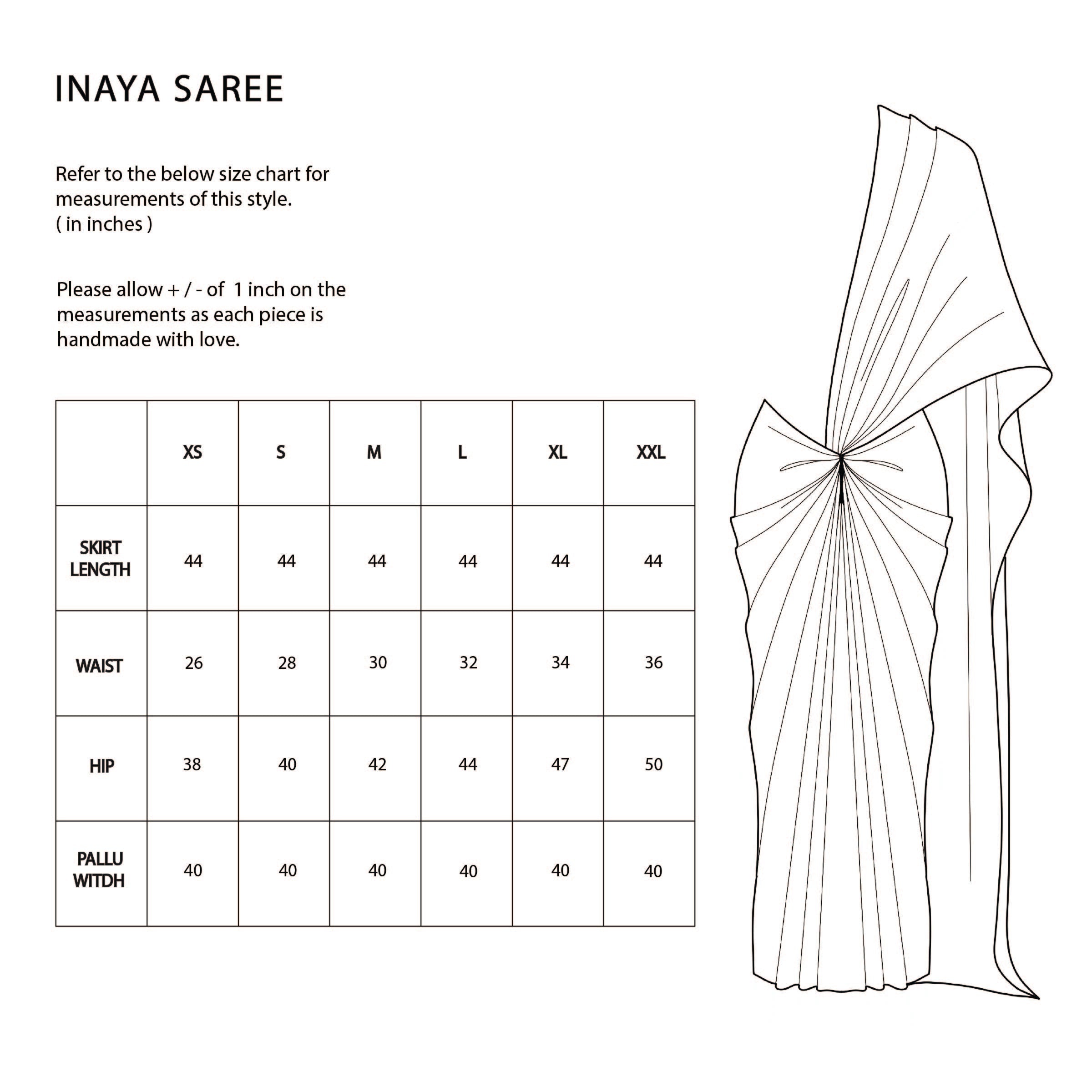 Inaya Saree with Blouse - Metallic Lilac
