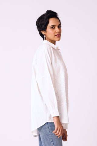 Inaya Embroidered Shirt - White