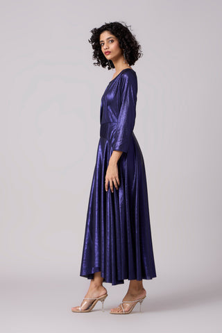 Jemima Dress - Metallic Blue