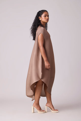 Lanna Drape Dress - Taupe