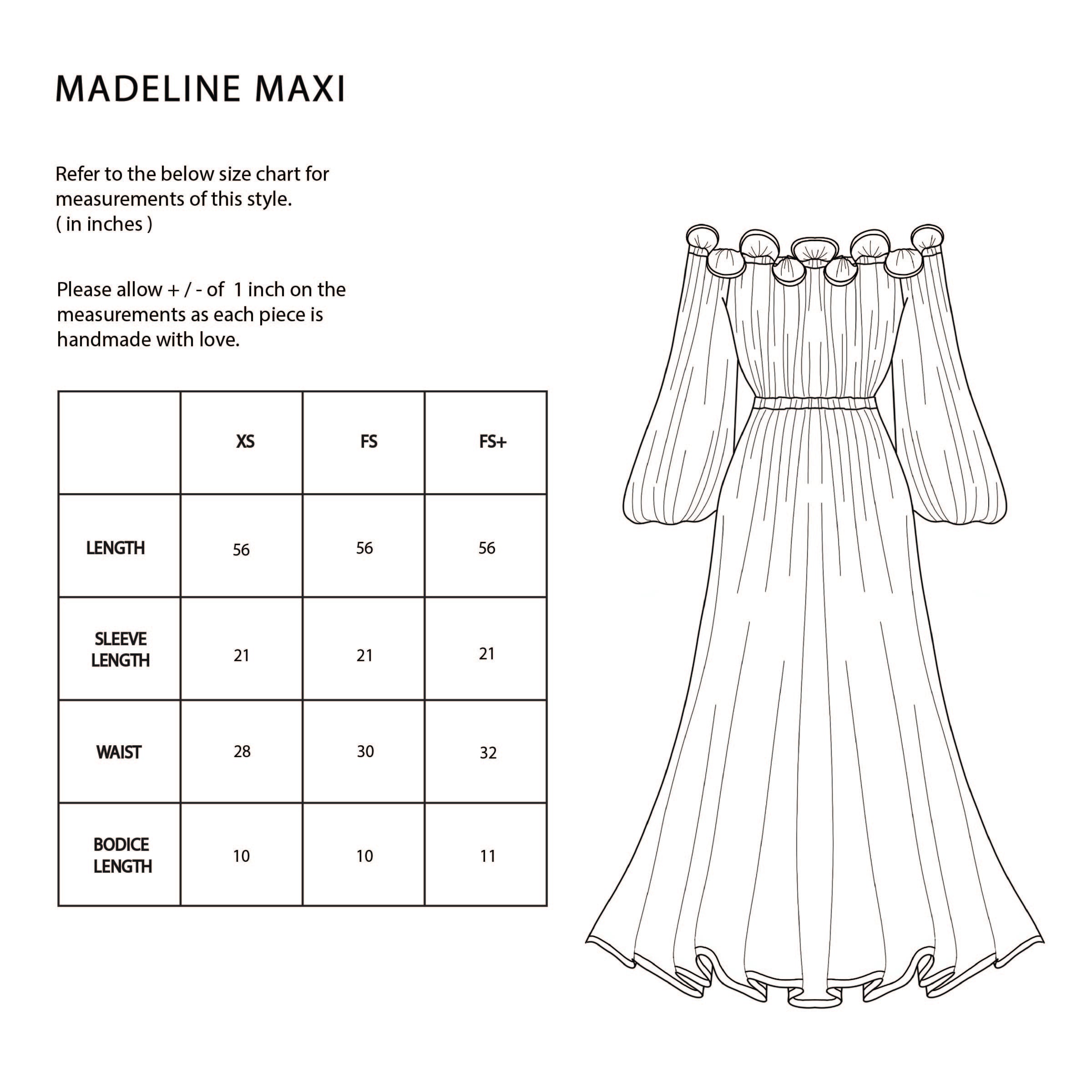 Madeline Maxi - Black Organza