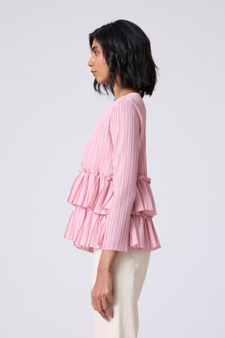 Tia Ruffle Top - Pink