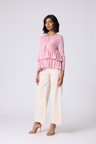 Tia Ruffle Top - Pink