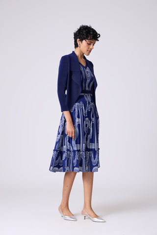 Cecillia Overlay Dress - Navy