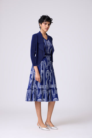 Cecillia Overlay Dress - Navy