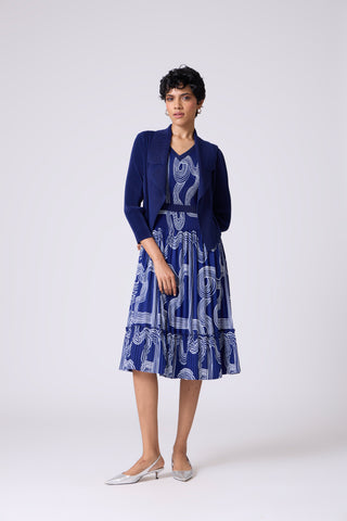 Cecillia Overlay Dress - Navy