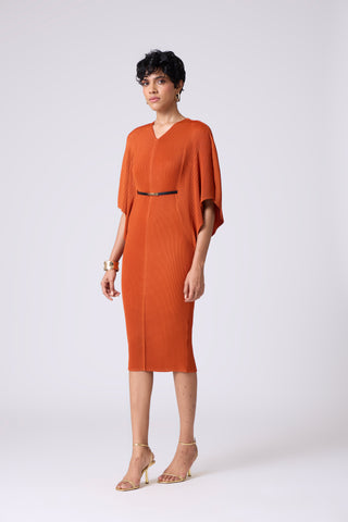 Tahita Dress - Rust Orange