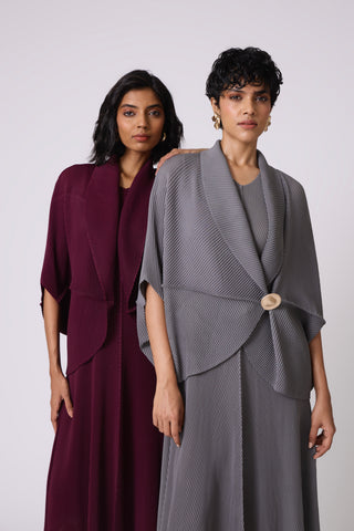 Fabiola Dress - Wine Purple