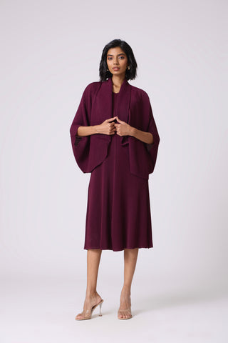 Fabiola Dress - Wine Purple