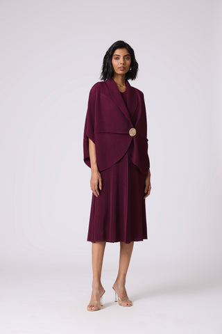 Fabiola Dress - Wine Purple