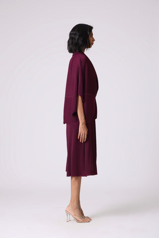 Fabiola Dress - Wine Purple