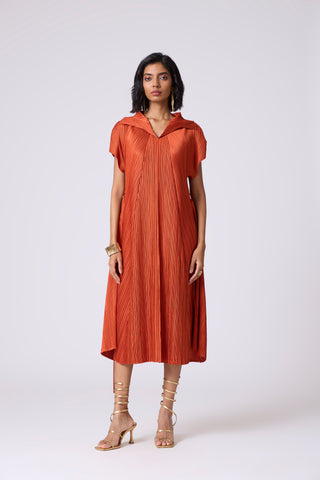 Viola Dress - Rust Orange