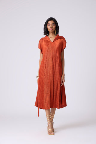 Viola Dress - Rust Orange