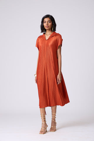 Viola Dress - Rust Orange