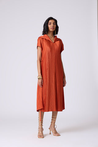 Viola Dress - Rust Orange