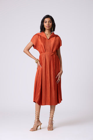 Viola Dress - Rust Orange