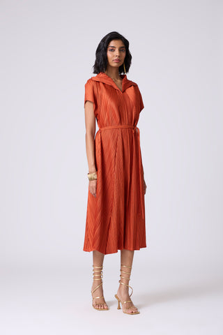 Viola Dress - Rust Orange