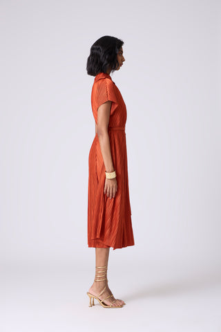 Viola Dress - Rust Orange