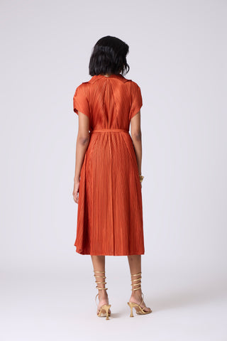 Viola Dress - Rust Orange