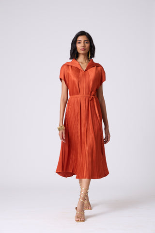 Viola Dress - Rust Orange