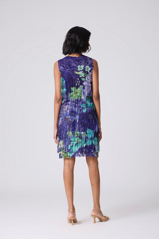 Isla Fringe Dress - Purple Tropical