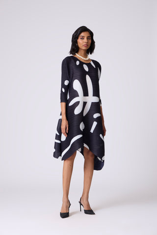 Brooklyn Print Tunic - Black