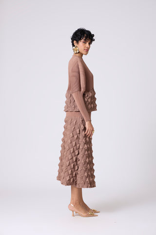 Katya Skirt Set - Dark Taupe