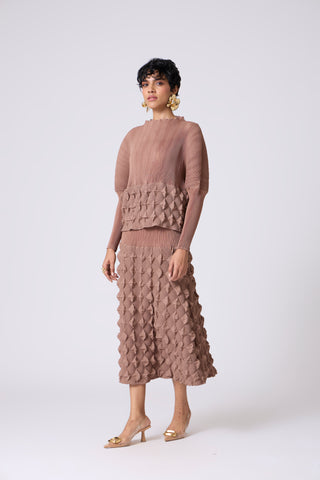 Katya Skirt Set - Dark Taupe
