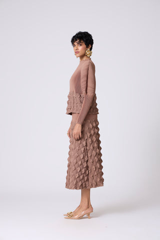 Katya Skirt Set - Dark Taupe