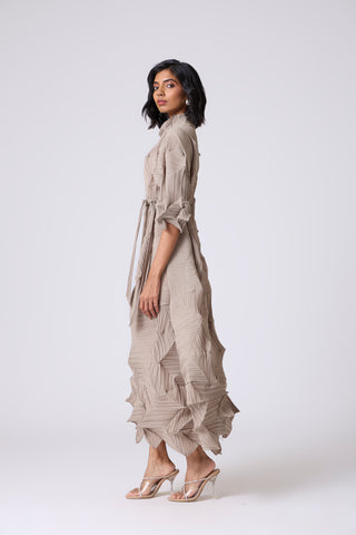 Mona Midi Dress - Beige