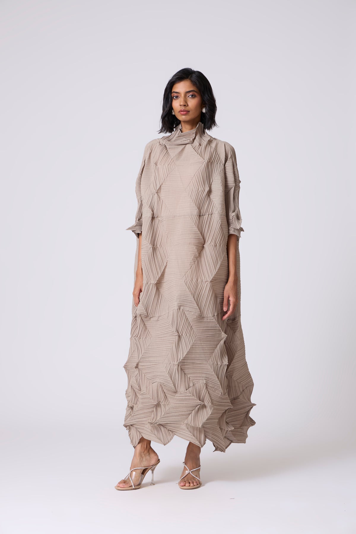 Mona Midi Dress - Beige