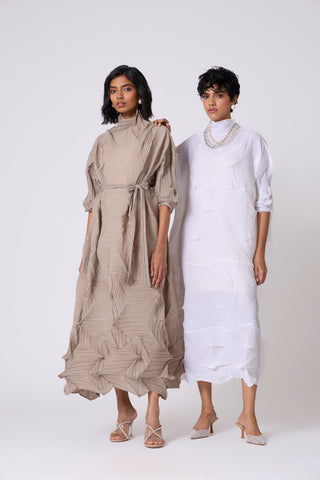 Mona Midi Dress - Beige