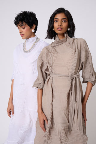 Mona Midi Dress - Beige
