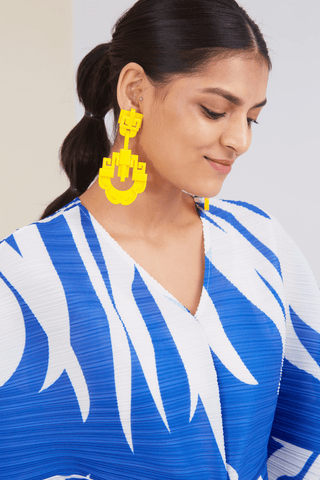 Shanghai Earrings - Yellow