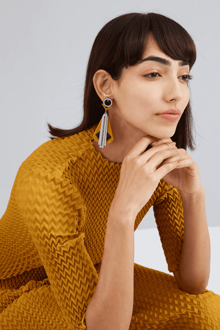 Amari Earrings - Mint & Mustard