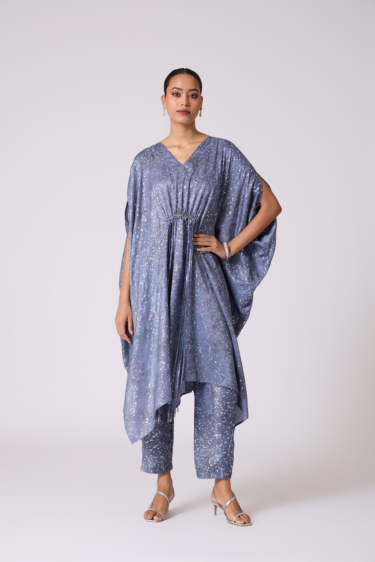 Aaina Tunic Set - Slate Blue