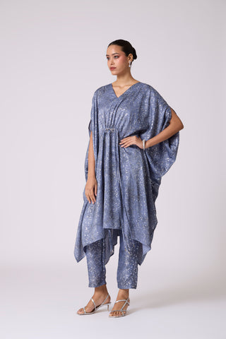 Aaina Tunic Set - Slate Blue