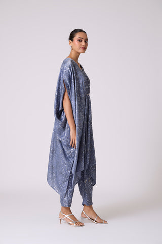 Aaina Tunic Set - Slate Blue