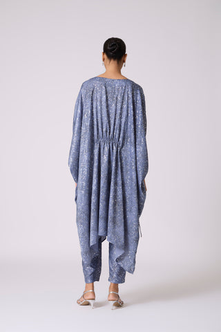 Aaina Tunic Set - Slate Blue