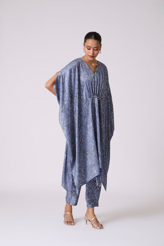 Aaina Tunic Set - Slate Blue