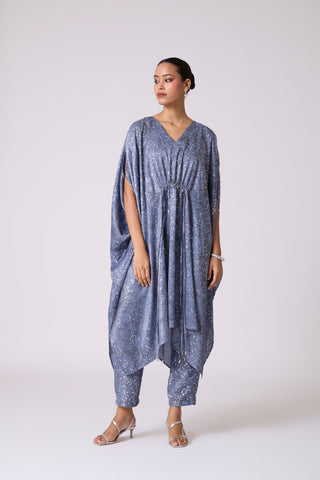 Aaina Tunic Set - Slate Blue