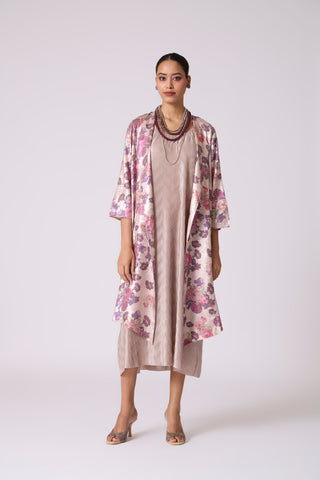 Simone Overlay Dress - Frost Pink & Oyster